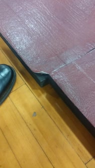 Liteweight Mat edge coming up